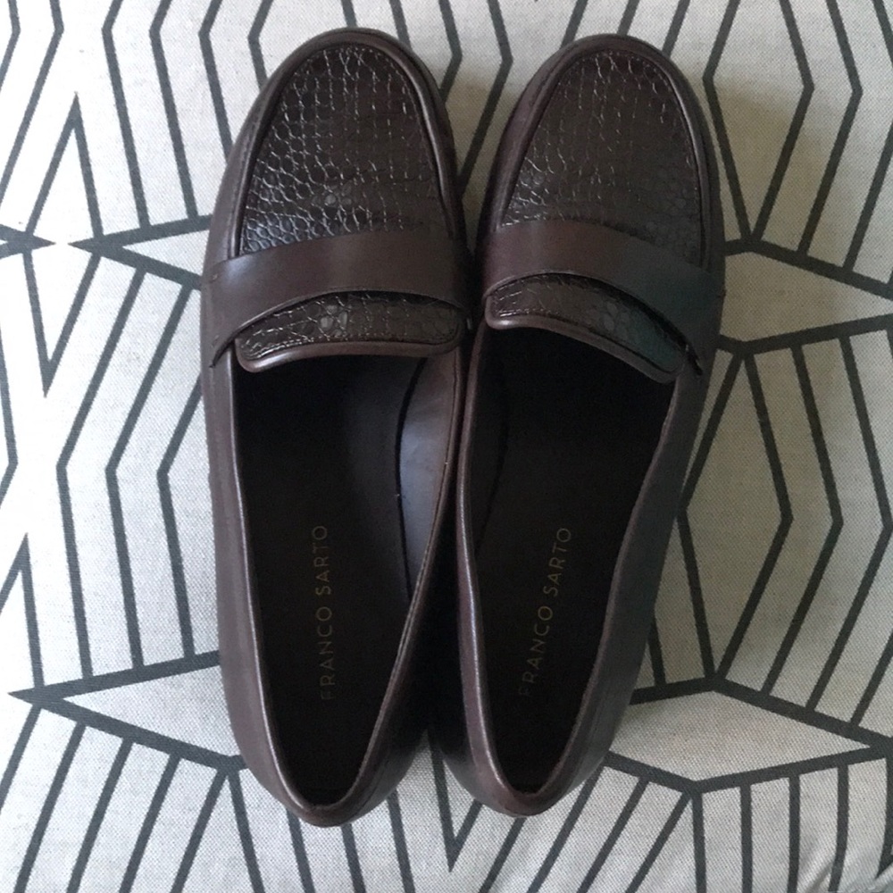 Franco Sarto brown loafers